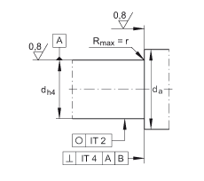 推力角接觸球軸承 ZKLN2557-2RS-2AP, 配對，雙向，兩側唇密封