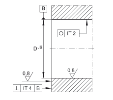 角接觸球軸承單元 ZKLFA0640-2RS, 雙向，螺釘安裝，兩側(cè)唇密封，帶平端的法蘭