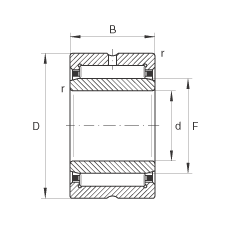 滾針軸承 NA4924, 根據(jù) DIN 617/ISO 1206 標(biāo)準(zhǔn)，尺寸系列 49