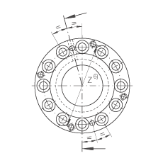 滾針/推力圓柱滾子軸承 ZARF2575-TV, 雙列，用于絲杠安裝