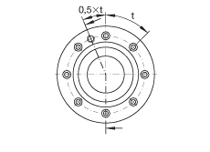 推力角接觸球軸承 ZKLF60145-2Z, 雙向，螺釘安裝，兩側(cè)間隙密封