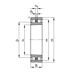 圓柱滾子軸承 NN3088-AS-K-M-SP, 根據(jù) DIN 5412-4 標(biāo)準(zhǔn)的主要尺寸, 非定位軸承, 雙列，帶錐孔，錐度 1:12 ，可分離, 帶保持架，減小的徑向內(nèi)部游隙，限制公差