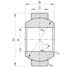 關(guān)節(jié)軸承 GE6-FO, 根據(jù) DIN ISO 12 240-1 標(biāo)準(zhǔn)，需維護(hù)