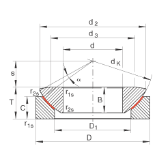 推力關(guān)節(jié)軸承 GE15-AW, 根據(jù) DIN ISO 12 240-3 標(biāo)準(zhǔn)，免維護(hù)