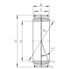 關節(jié)軸承 GE670-DO, 根據(jù) DIN ISO 12 240-1 標準，需維護