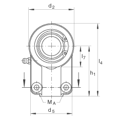 液壓桿端軸承 GIHNRK25-LO, 根據(jù) DIN ISO 12 240-4 標準，帶右旋螺紋夾緊裝置，需維護