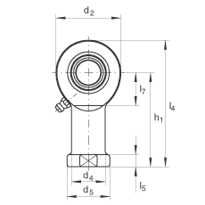 桿端軸承 GIL25-DO, 根據(jù) DIN ISO 12 240-4 標(biāo)準(zhǔn)，帶左旋內(nèi)螺紋，需維護(hù)