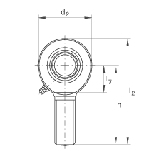 桿端軸承 GAL25-DO, 根據(jù) DIN ISO 12 240-4 標(biāo)準(zhǔn)，帶左旋外螺紋，需維護(hù)