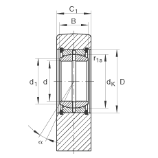 液壓桿端軸承 GF25-DO, 根據(jù) DIN ISO 12 240-4 標(biāo)準(zhǔn)，帶焊接面，需維護(hù)