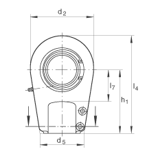 液壓桿端軸承 GIHRK110-DO, 根據 DIN ISO 12 240-4 標準，帶右旋螺紋夾緊裝置，需維護