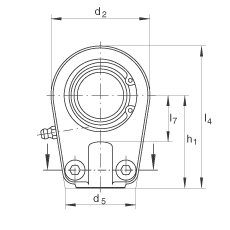 液壓桿端軸承 GIHRK25-DO, 根據(jù) DIN ISO 12 240-4 標準，帶右旋螺紋夾緊裝置，需維護