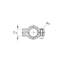 液壓桿端軸承 GIHNRK110-LO, 根據(jù) DIN ISO 12 240-4 標(biāo)準(zhǔn)，帶右旋螺紋夾緊裝置，需維護(hù)