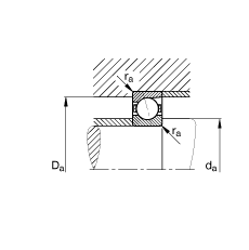 主軸軸承 B7020-E-T-P4S, 調(diào)節(jié)，成對或單元安裝，接觸角 α = 25°，限制公差