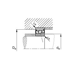 主軸軸承 HSS7024-E-T-P4S, 調(diào)節(jié)，成對(duì)安裝，接觸角 α = 25°，兩側(cè)唇密封，非接觸，限制公差