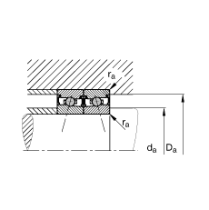 主軸軸承 HCS7005-C-T-P4S, 調(diào)節(jié)，成對安裝，接觸角 α = 15°，兩側(cè)唇密封，非接觸，限制公差