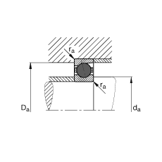 主軸軸承 HCB7000-E-T-P4S, 調(diào)節(jié)，成對或單元安裝，接觸角 α = 25°，陶瓷球，限制公差