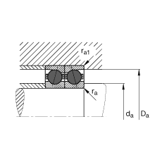 主軸軸承 HCB7000-E-T-P4S, 調(diào)節(jié)，成對或單元安裝，接觸角 α = 25°，陶瓷球，限制公差