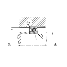 主軸軸承 HC71928-E-T-P4S, 調(diào)節(jié)，成對或單元安裝，接觸角 α = 25°，陶瓷球，限制公差