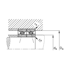 主軸軸承 HC71928-E-T-P4S, 調(diào)節(jié)，成對或單元安裝，接觸角 α = 25°，陶瓷球，限制公差