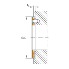 推力墊圈 EGW28-E40, 推力墊圈，免維護(hù)，帶鋼襯