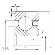 薄截面軸承 CSCA030, 深溝球軸承，類型C，運行溫度 -54°C 到 +120°C