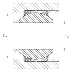 關(guān)節(jié)軸承 GE20-PB, 根據(jù) DIN ISO 12 240-1 標(biāo)準(zhǔn)，尺寸系列 K，需維護(hù)