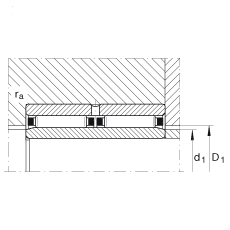 滾針軸承 NAO30X45X26-ZW-ASR1, 無(wú)擋邊，雙列