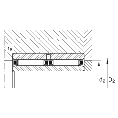 滾針軸承 NAO30X45X26-ZW-ASR1, 無(wú)擋邊，雙列