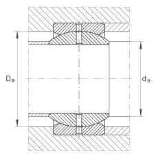 關(guān)節(jié)軸承 GE38-ZO, 根據(jù) DIN ISO 12 240-1 標(biāo)準(zhǔn)，英制尺寸，需維護(hù)