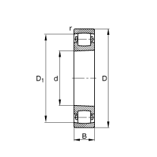 鼓形滾子軸承 20318-K-MB-C3, 根據(jù) DIN 635-1 標(biāo)準(zhǔn)的主要尺寸, 錐孔，錐度 1:12